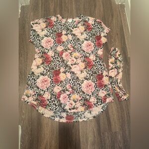 LuLaRoe Floral and Animal Print Top